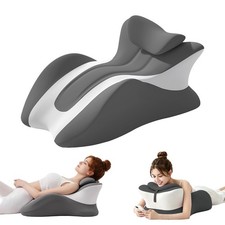 Memory Foam Wedge Pillow, Ergonomic Contoured Bed Positioner Neck Wedge Pillo...