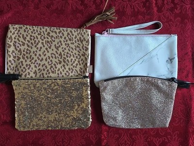 Ipsy Cosmetic Makeup Bags/Pouch Lot of 4