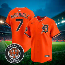 Kevin McGonigle 7 Tigers Orange Alternate Stitched Limited Jersey "All Sizes"