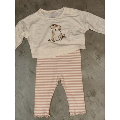 Cloud Island Infant Girls 2 Piece Set Size 3 Months NWT Pink & White 