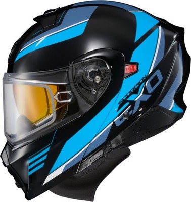 Scorpion EXO-AT930 Modulus Helmets with Dual Lens Shield Md Black/Blue
