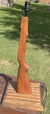 Rifle Gun Stock Wood Table Lamp Western, Hunting outdoors handmade unique