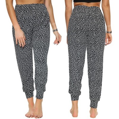Women Ditsy Print Harem Trousers Alibaba Baggy Loose Fit Casual Pants