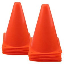 7 Inch Plastic Traffic Cones Sport Training Agility Marker Cone for Soccer, S...