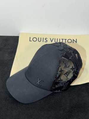 LOUIS VUITTON M77116 Monogram Mesh Baseball Cap black Fits All
