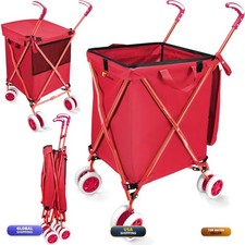Wellmax Wm99100 Series Folding Shopping Cart Wheels Grocery Cart Removable
