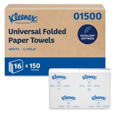 Kleenex Professional Universal C-Fold Folded Paper Towels, Bulk 01500 