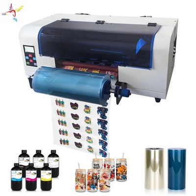 A3+ UV DTF Printer for Making Sticker on Bottles Wooden Glass Steel and Packing