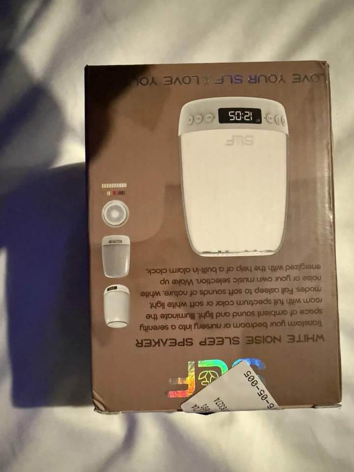 Nova máquina de ruído alto-falante SLF ruído branco sono - Branco - Imagem 2 de 3