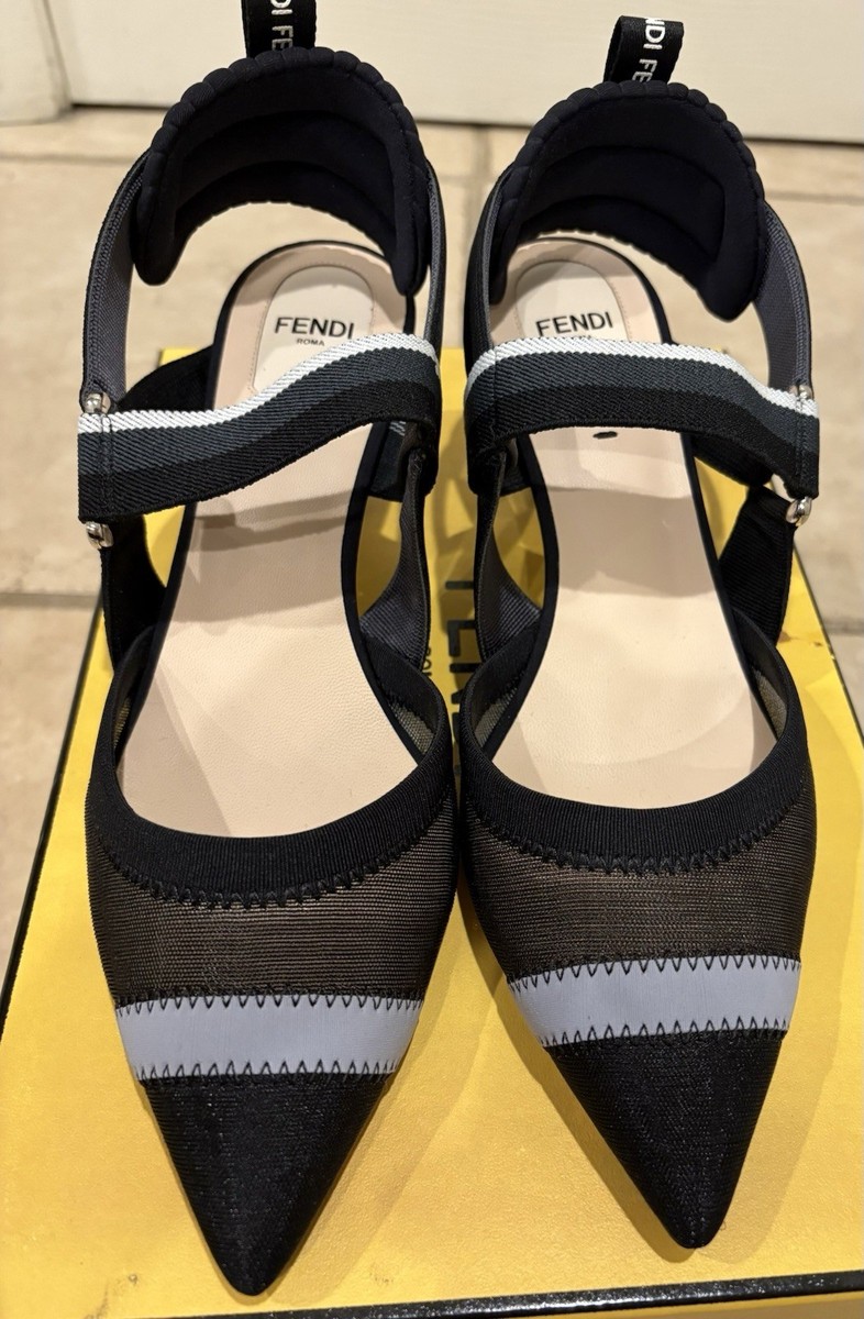 NWB 673279 Authentic FENDI Shoe Colibrì Multicolor Tech Mesh