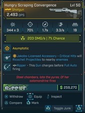 🔥Borderlands 4 [PS5/XBOX/PC] Fucile a Convergenza Raschiatore Affamato Squartatore LVL 50