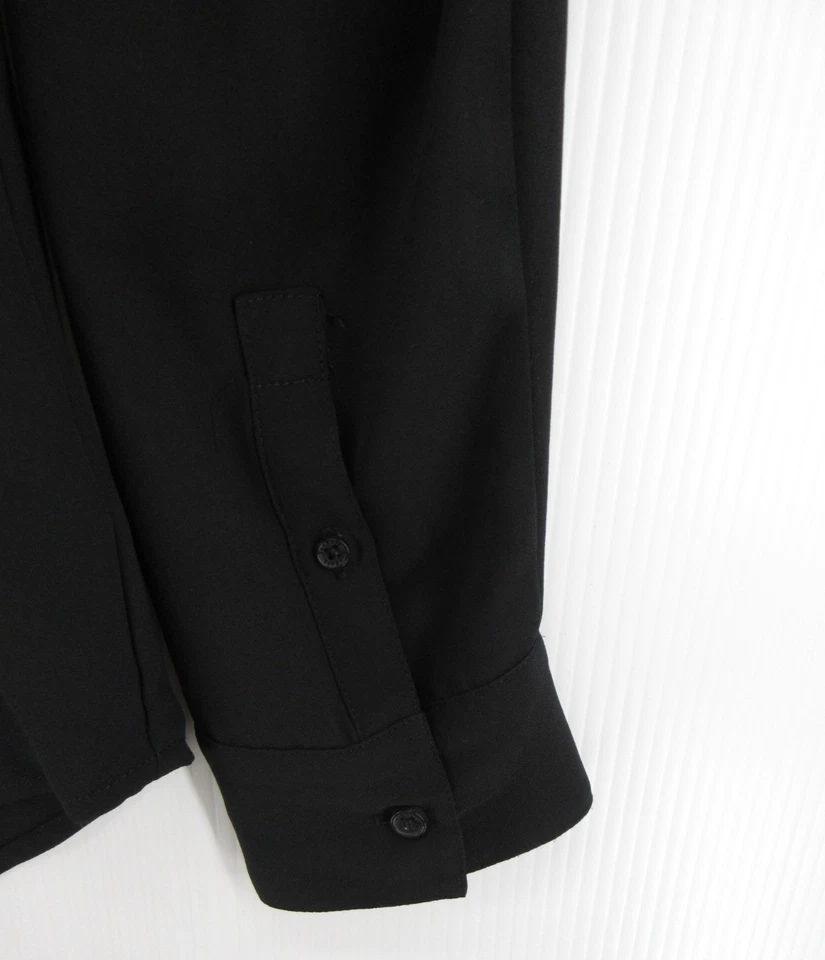 Express Top 女式 XS 黑色 Portofino 衬衫纽扣卷片人造皮革装饰 — 第 3/4 张图片