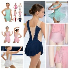 Girls Skirted Gymnastics Dress Competitions Dancewear Sports Ballroom Fitness