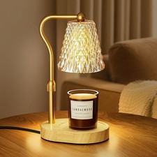Amber Gold Candle Warmer Lamp with Timer Dimmer Adjustable Gift for Women Mom