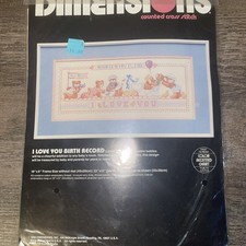 Dimensions I Love You Baby Birth Record 3645 Counted Cross Stitch Kit
