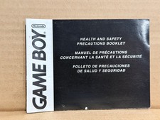 Nintendo Game Boy Health  Safety Precautions Booklet Manual Used
