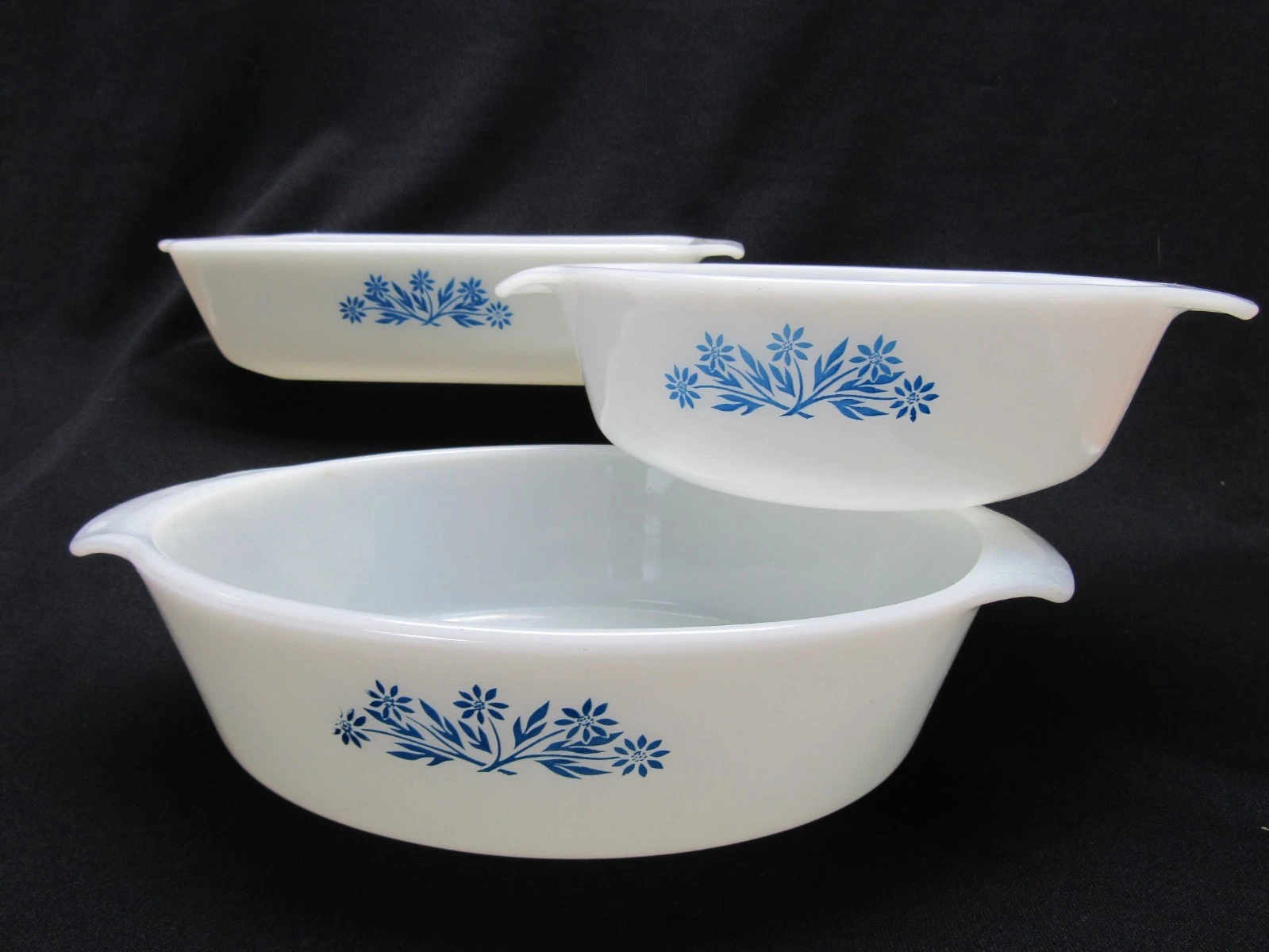 Anchor Hocking Casserole milk glass Baking Dish Lot Fire King loaf oval round