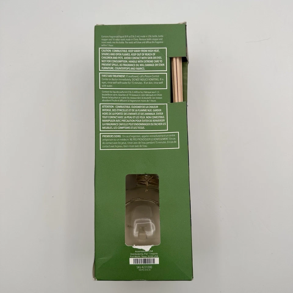 Pier 1 Imports AMAZON NECTOR  8OZ Reed Diffuser Set NEW DISCONTINUED - Image 2 of 3