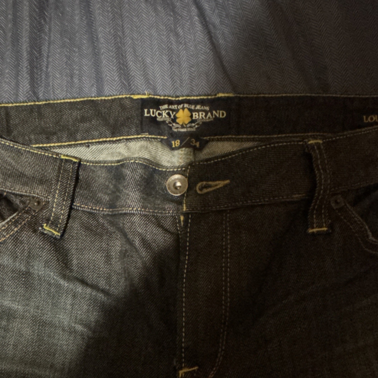 Dark Blue Denim Cotton Regular Fit 5-pocket Unisex