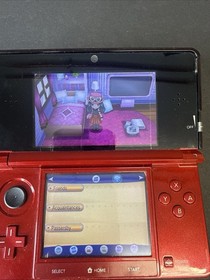 Nintendo 3DS CTR-001 USA RED w/ AC Adapter SD Card & stylus