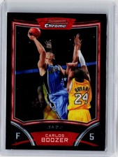 2008-09 BOWMAN CHROME XFRACTOR #26 - CARLOS BOOZER #ED 184/299 (KOBE DEFENDING)
