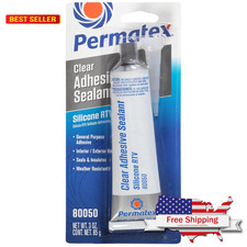 Permatex 80050 Clear RTV Silicone Adhesive Sealant, 3 oz