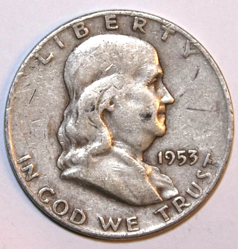 1953-D Franklin Half Dollar - Very Fine - #0548EB