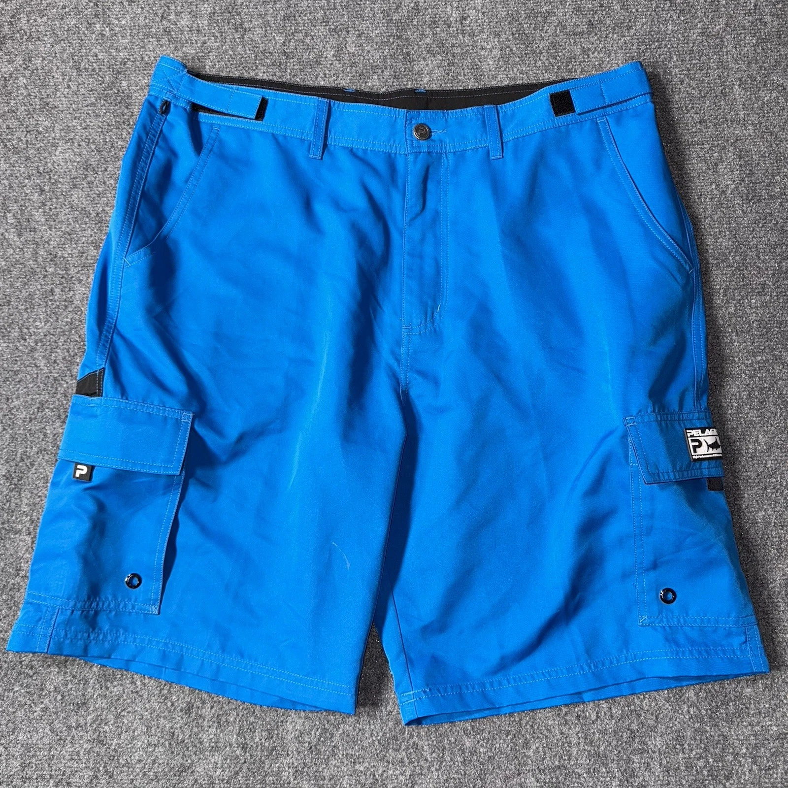Pelagic Shorts Mens Size 38 Blue High Performance Swimming Outdoors Fishing