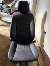 BMW E61 / E60 Sedile Anteriore In Pelle Nera Lato Passeggero Destro