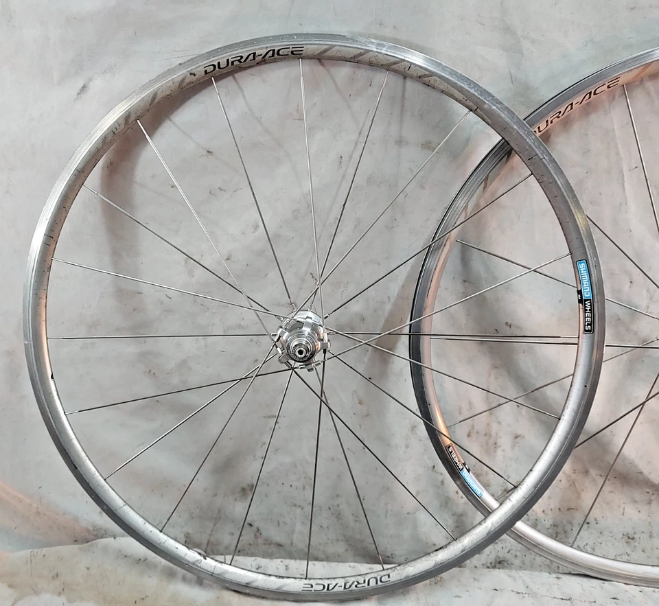 Shimano DuraAce 700c Road Bike Wheel Set 20/16S 130/100 WH-7800-BL Hyperglide :) - Image 2 of 4