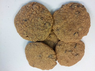 D and S Treats Two Dozen Soft Handmade Oatmeal and Raisin Cookies  