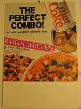 Diet Coke & Weight Watchers "THE Perfect Combo" Sign 18" x 26"   New Old Srock
