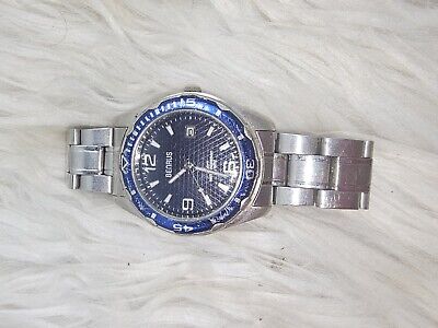 Benrus Men's Luminous Date Day Dial Stainless Steel Blue Benrus Men's Luminous Date Day Dial Stainless Steel Blue