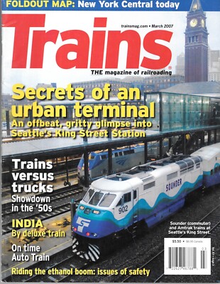 Trains March 2007 Seattle King Street Station Sounder CY Central Map Trucks 