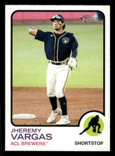 2022 Topps Heritage Minor League #47 Jheremy Vargas Card ACL Brewers