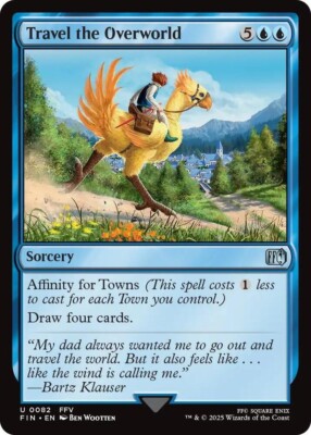 NM Foil Travel the Overworld, MTG, Final Fantasy, Magic the Gathering, 82