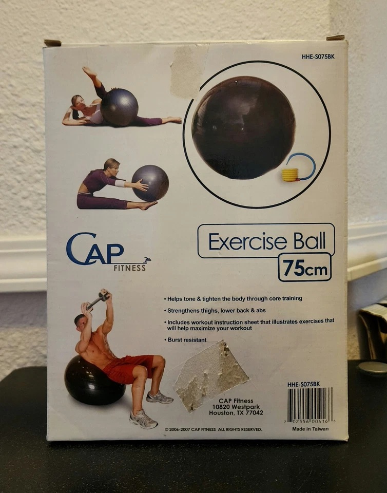 Cap Fitness Exercise Ball Build Core Strength Lower Back & ABS Pump - Image 3 of 3