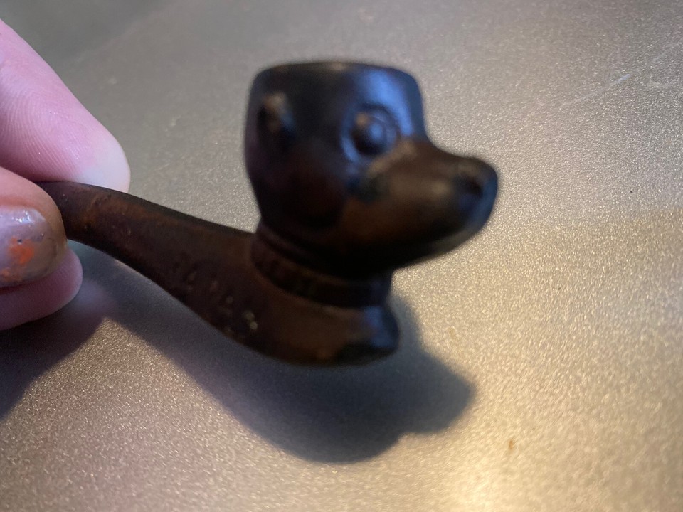Very Old RareJapan Stamped Ceramic/porcelain Dog Souvenir Tobacco