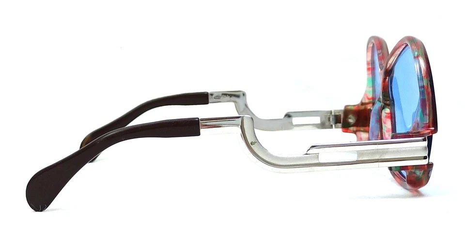 Gafas de sol vintage Cazal años 80 mod 301 hip hop sin usar con estuche Alemania rojo azul Foto 4 de 4