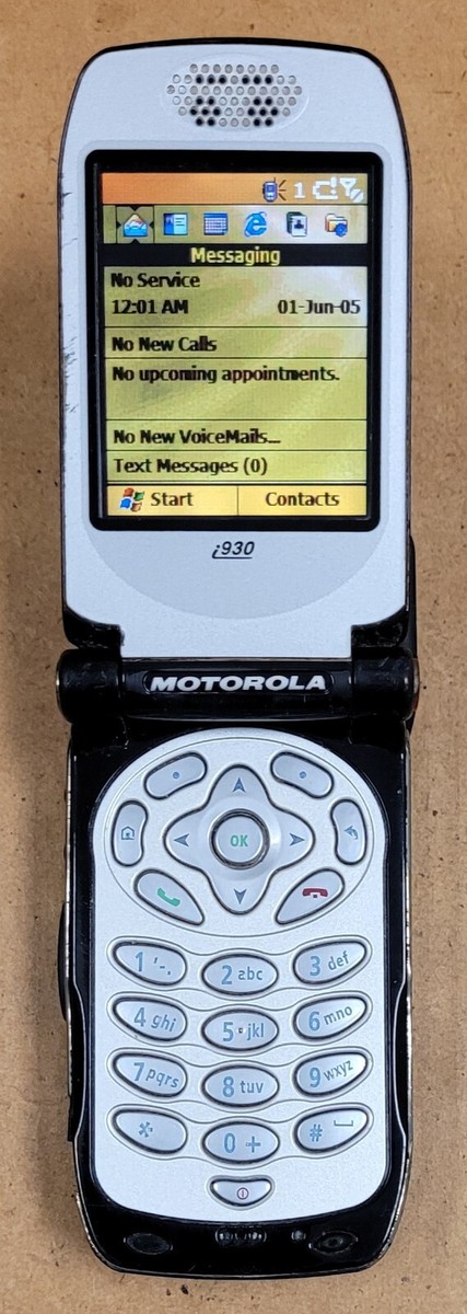 Motorola i930 - Silver and Black ( Nextel ) Very Rare iDEN Flip