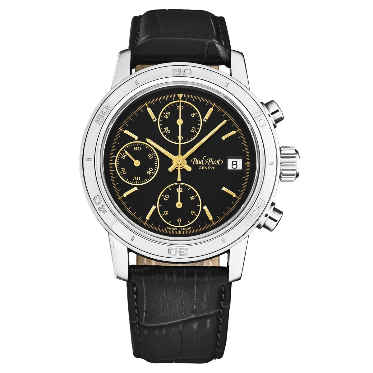 Paul Picot Men s Chronosport Chronograph Black Dial Automatic