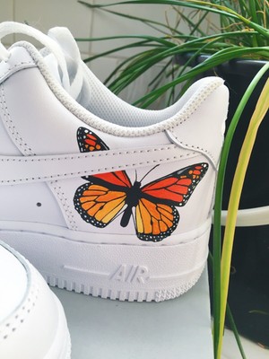 orange butterfly air force ones