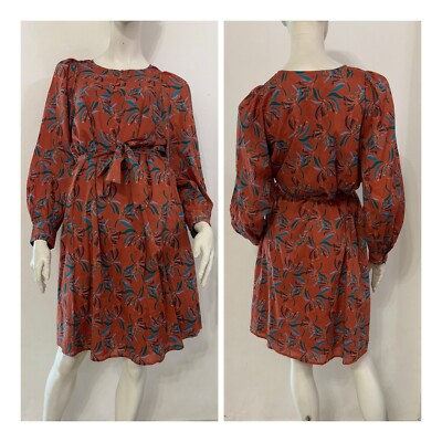 EKYOG Multicolor Floral Pattern Brick Dress Dress Size EUR 38 Cotton