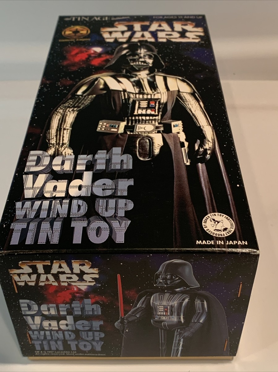 Star Wars Darth Vader Robot Wind Up Tin Toy 1997 Osaka