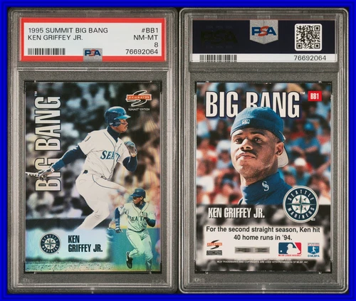 PSA 8 1995 Summit Big Bang #BB1 Ken Griffey Jr. Seattle Mariners POP7 Four↑