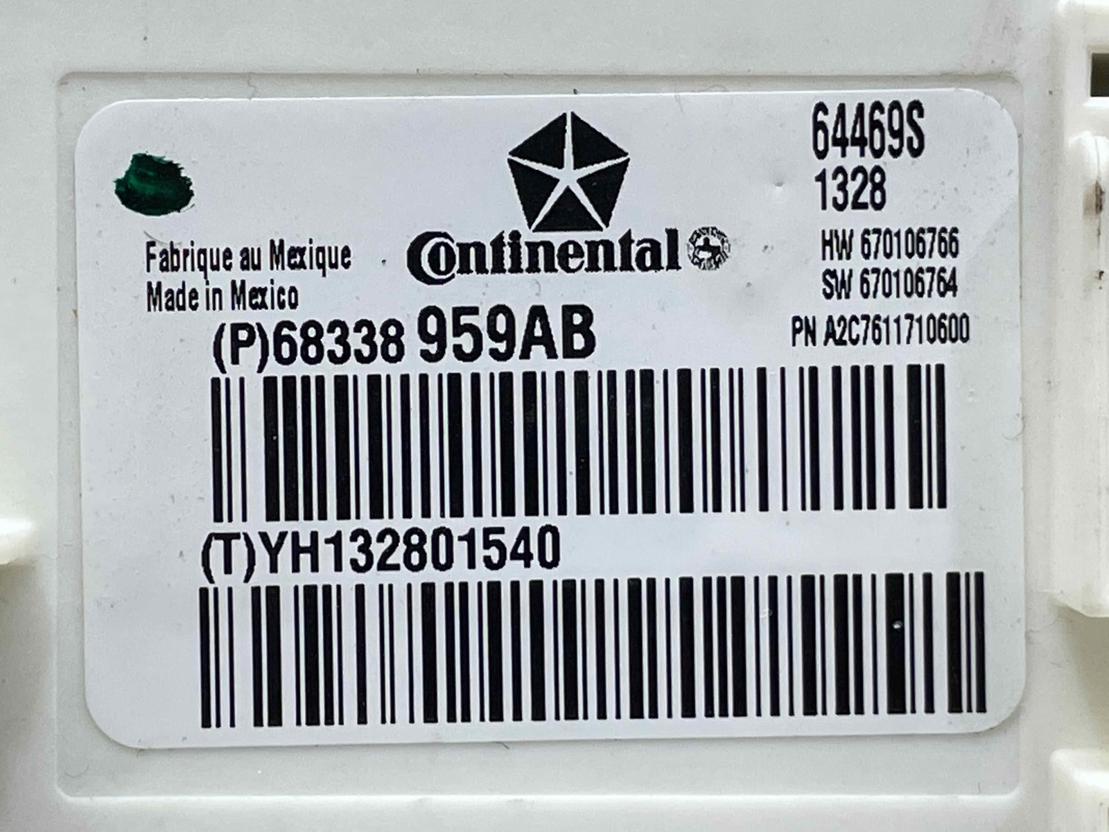 2019 Maserati Ghibli OEM Body Control Computer Module BCM 68338959AB