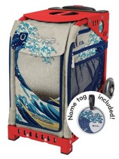 Zuca Great Wave Sport Insert Bag Red Frame Flashing Wheels Travel