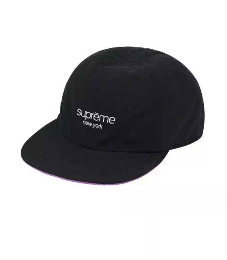 Logo Supreme Classic réversible 6 panneaux (FW20) NOIR/VIOLET *NEUF*