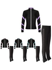 Kids Girls Set With Elastic Waistband Tights Outfit Skating Outfits Sports Suit