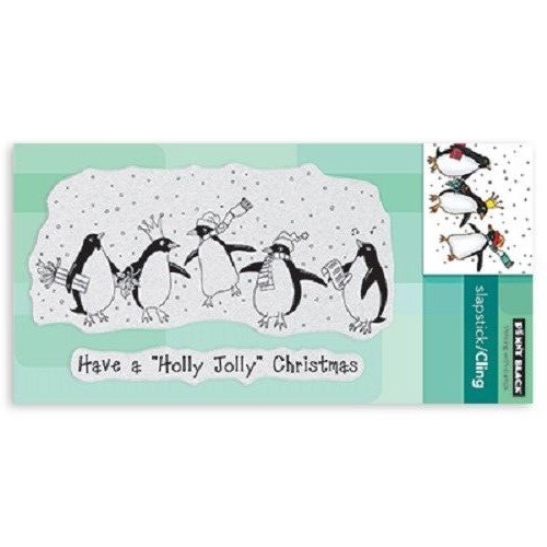 PENNY BLACK RUBBER STAMPS SLAPSTICK CLING DANCING & PRANCING NEW cling